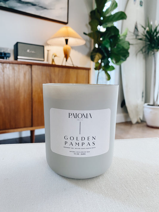 Golden Pampas Candle